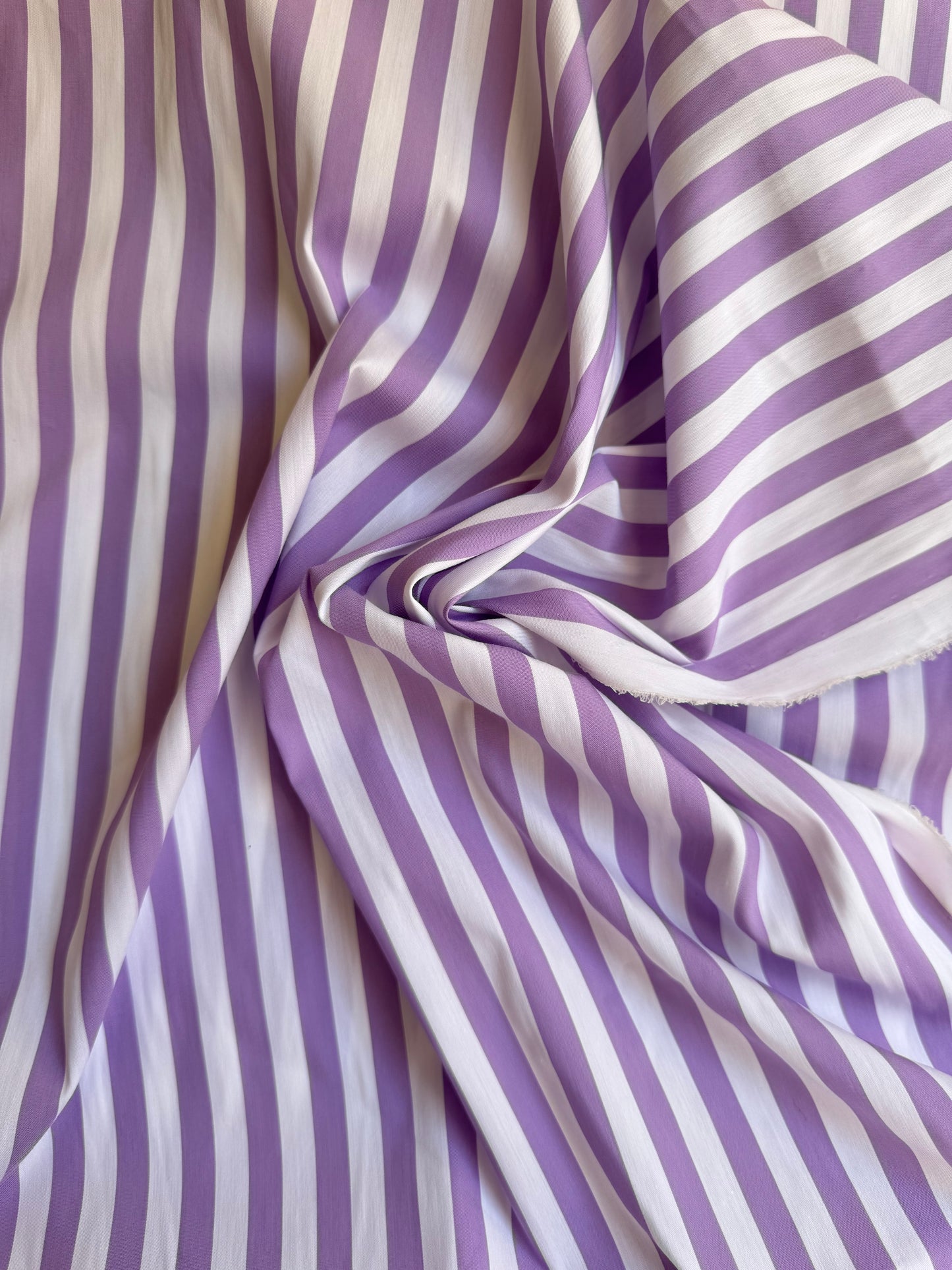 Coton - Rayures mauves - Coupon de 3m