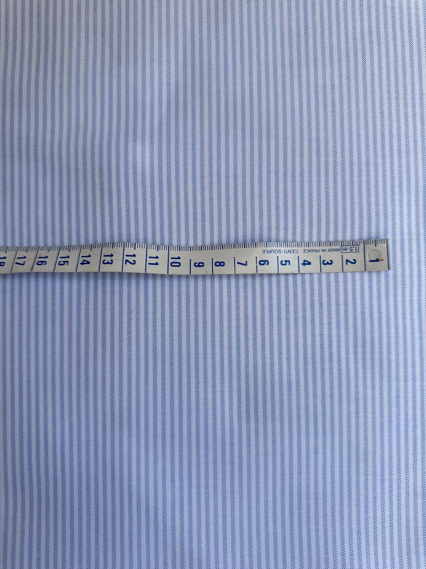Toile de coton - Rayures bleues - Coupon de 3m