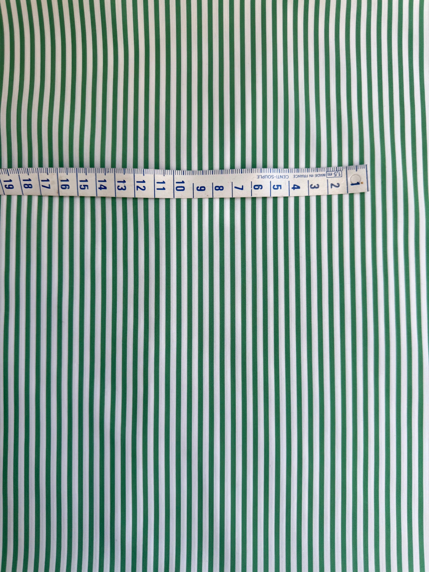 Coton - Rayures vertes - Coupon de 3m