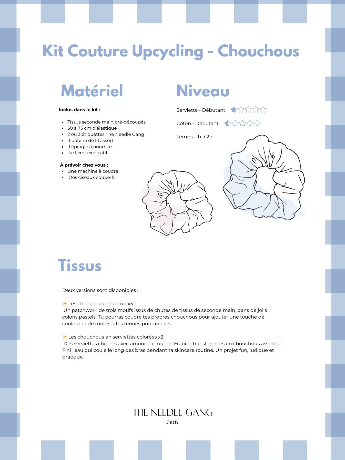 Kit couture - chouchous coton x3