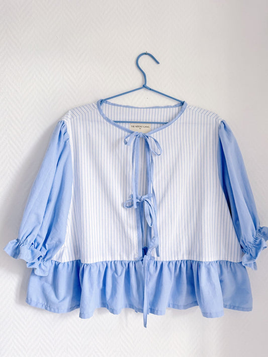 La blouse - Rayures blanches et bleues