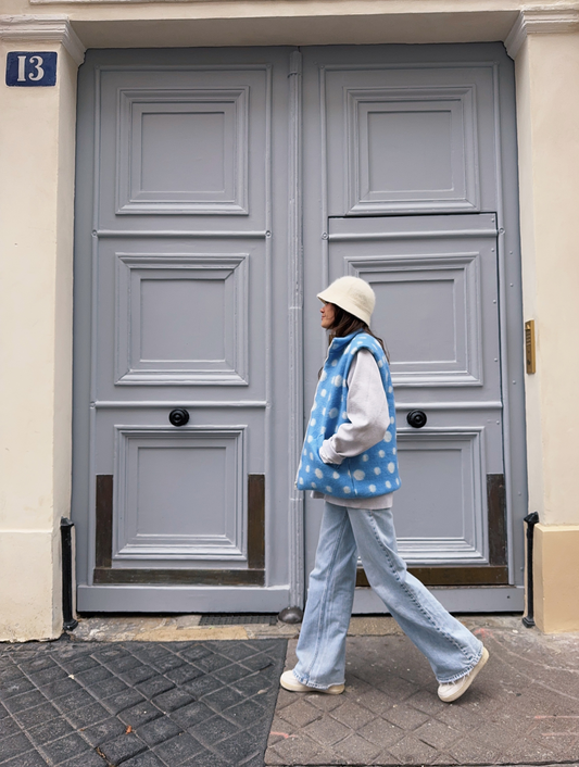 Veste Maxine - Bleu à pois