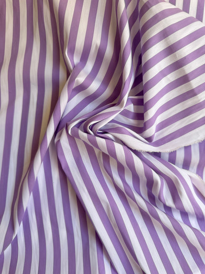 Coton - Rayures mauves - Coupon de 3m