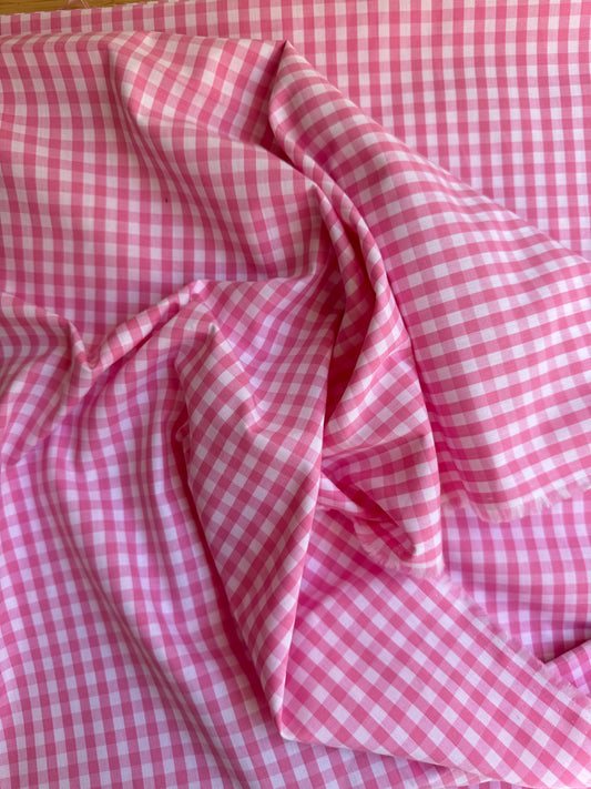 Coton - Vichy rose - Coupon de 3m