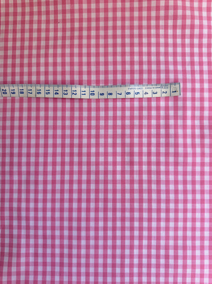 Coton - Vichy rose - Coupon de 3m
