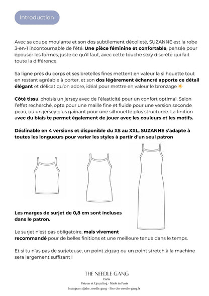 Patron de la robe Suzanne