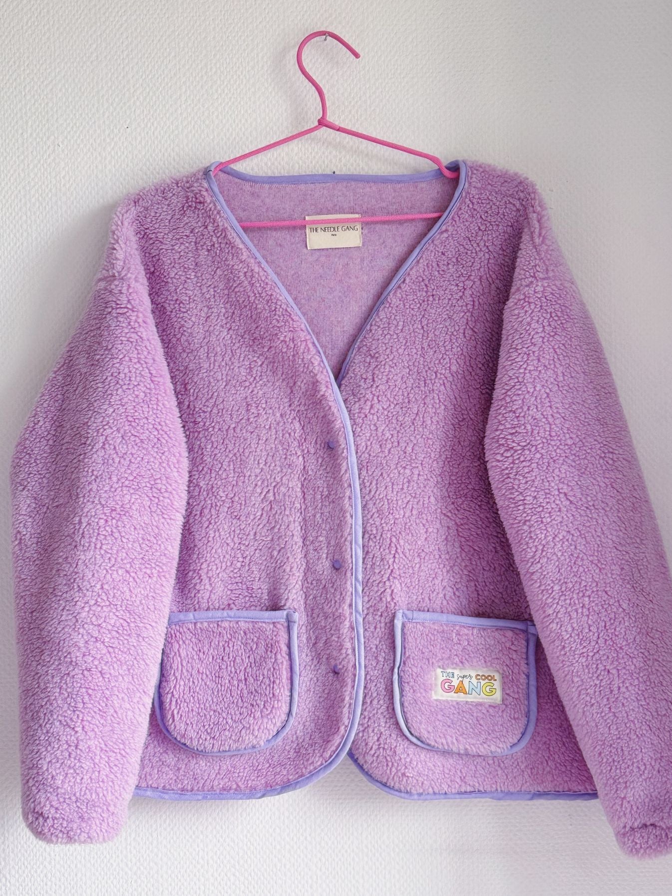 Le gilet manches longues - sherpa mauve - PRE-COMMANDE