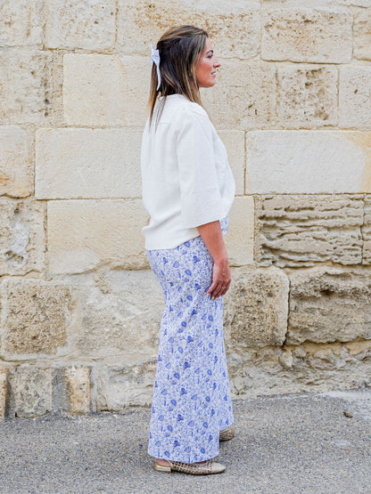 Le pantalon - Coton motif cachemire