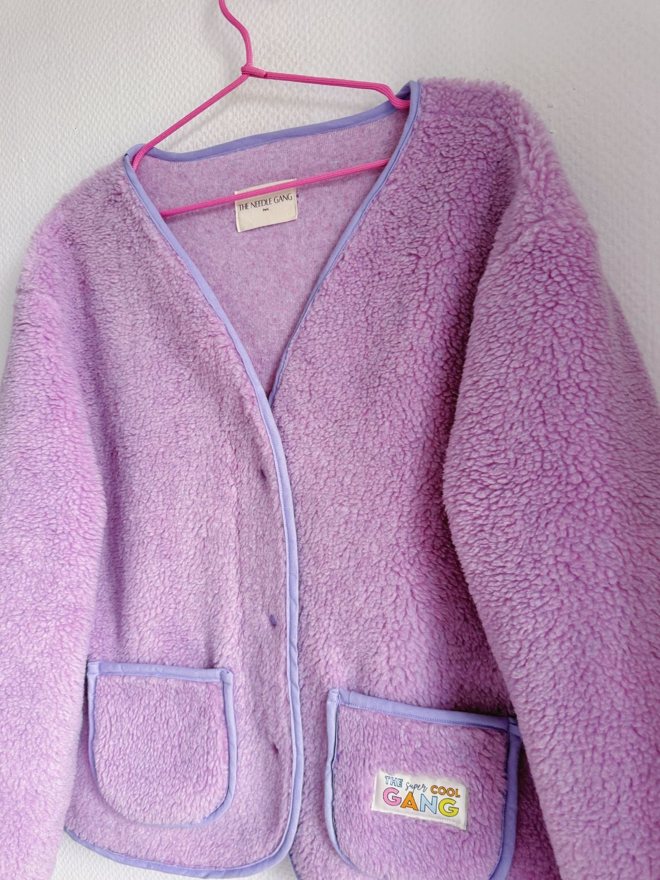 Le gilet manches longues - sherpa mauve - PRE-COMMANDE