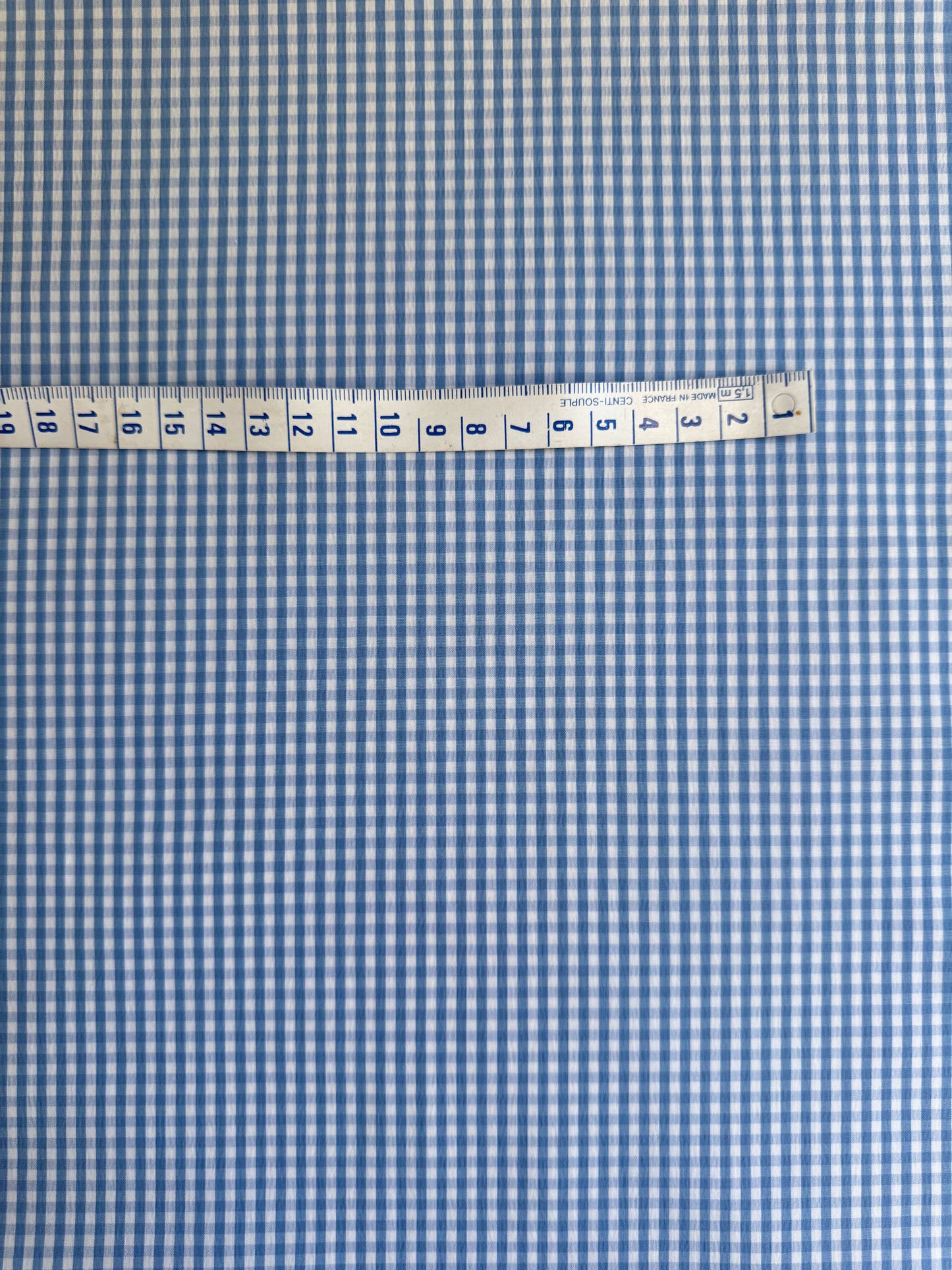 Coton - Vichy bleu - Coupon de 3m