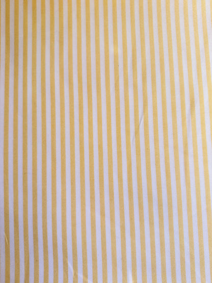 Toile de coton - Rayures jaunes - Coupon de 3m