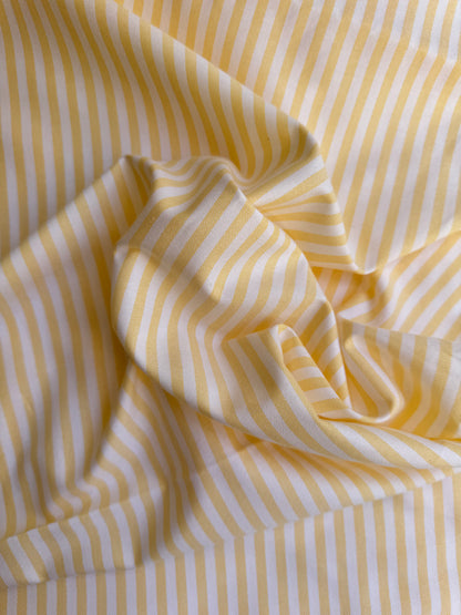 Toile de coton - Rayures jaunes - Coupon de 3m