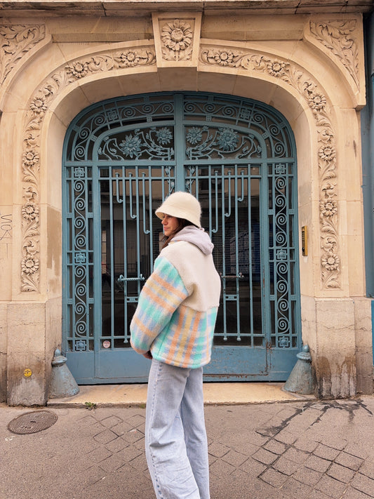 Polaire Maxine - Carreaux pastel